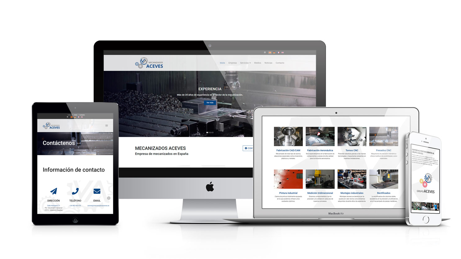 Rediseño WEB de MECANIZADOS ACEVES