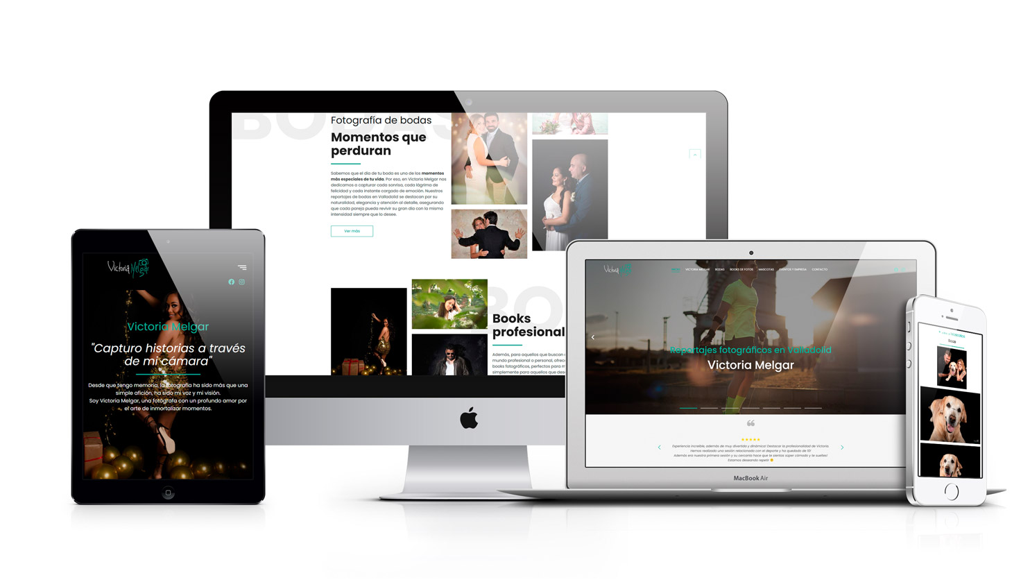 WEB para VICTORIA MELGAR fotógrafa